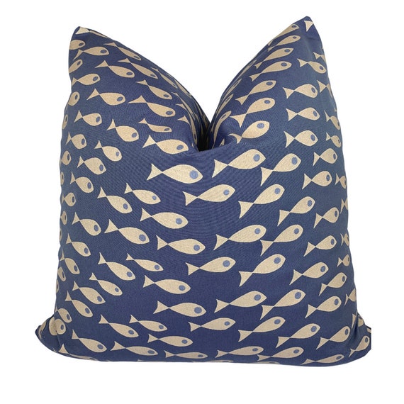Donghia Fish  - Performance Fabric Pillow Cover (Limited Design)