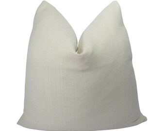 Classic White Linen Pillow Cover