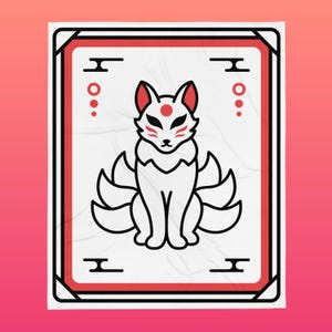Cute & Simple Kitsune Fox Blanket | An Adorable Design for Nine-tailed Animal Lovers