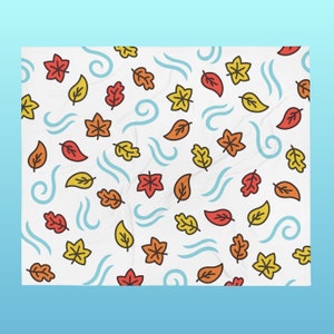 Windy Fall Leaf Blanket | A Simple, Colorful Pattern Design for Autumn Lovers
