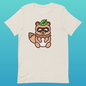 Cute & Colorful Tanuki T-Shirt | A Simple, Adorable Design for Japanese Raccoon Dog Lovers