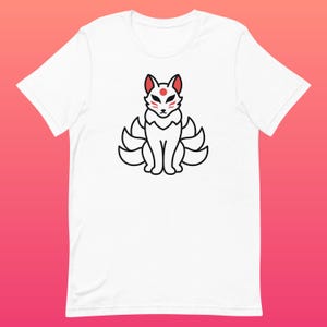 Cute & Simple Kitsune Fox T-Shirt | An Adorable Design for Nine-tailed Animal Lovers