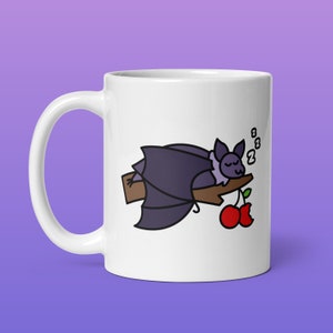 Cute & Sleepy Fruit Bat Mug | A Simple, Adorable Design for Animal Lovers