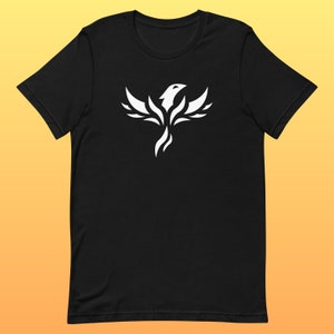 Rising Fire Phoenix T-Shirt | A Simple, Monochrome Design for Phoenix Lovers