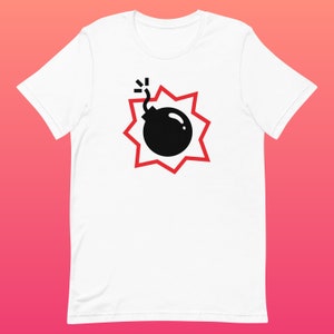 Simplistic Cartoon Bomb T-Shirt | A Colorful, Cherry Bomb Comic Design