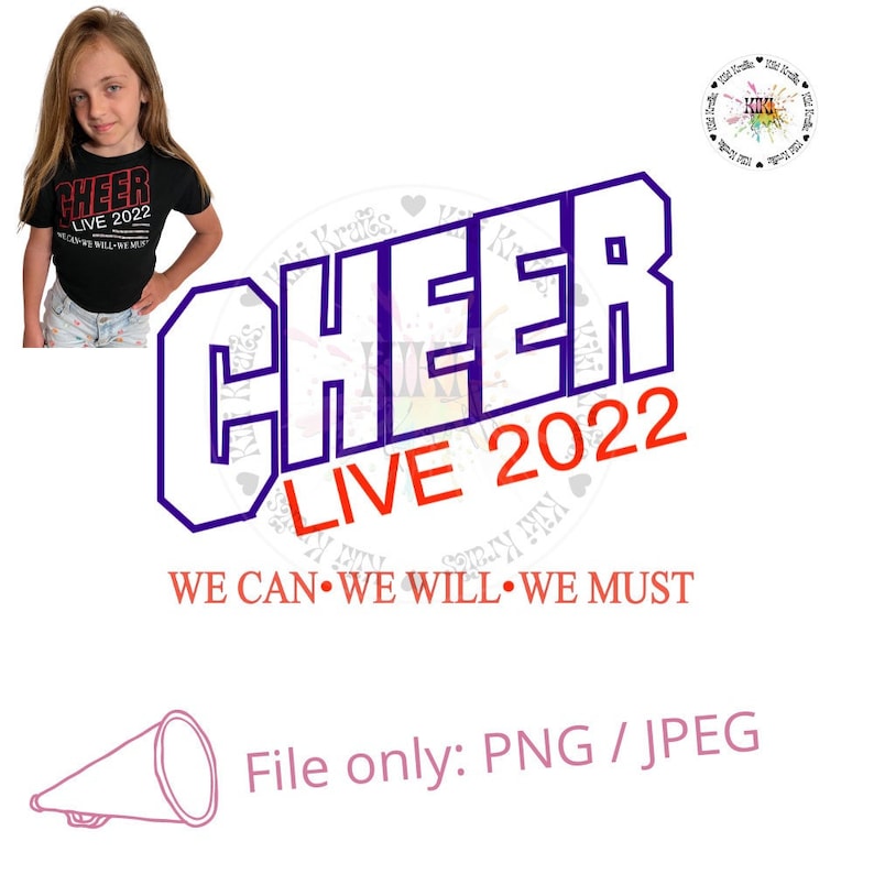 CHEER LIVE 2022 Design Instant Digital Download Cheer Png Etsy