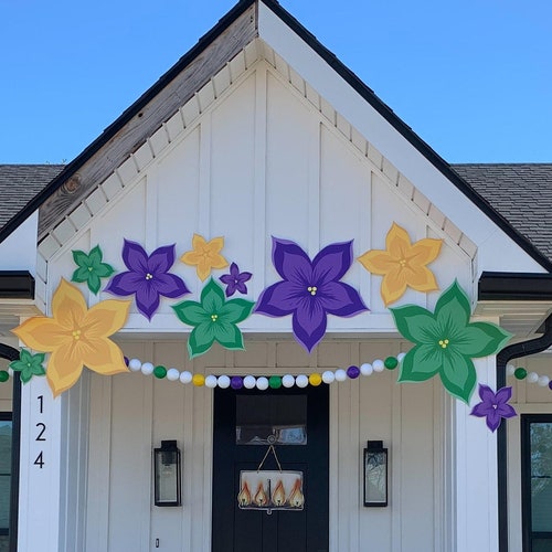 Large Mardi Gras Carnival Float Flower Set Decorations Etsy