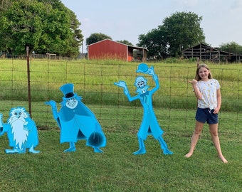 Hitchhiking Ghosts Yard Art 53" Tall