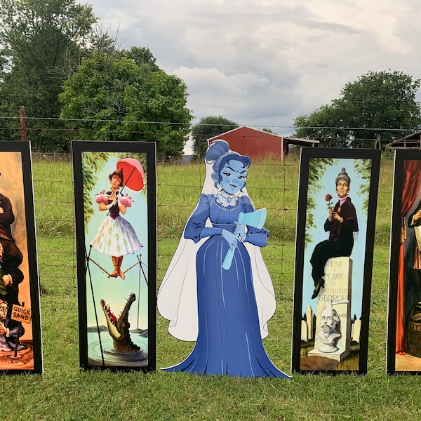 Haunted Mansion Stretching Portrait and Ghost Bride Cutouts