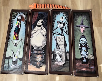 Nightmare Stretching Portraits all 4 included Large!  Over 4ft tall Free Shipping