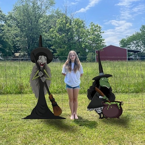 Witch sisters from Halloween town over 5ft tall! Durable sturdy PVC