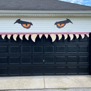 HUGE Monster Garage House Eyes and Teeth Decoration Vibrant colors sturdy PVC