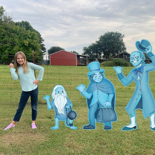 Haunted Mansion Hitchhiking Ghosts Yard art LARGE size