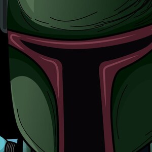 May include: Close-up of a green and burgundy helmet with a dark visor. The helmet has a textured surface and a distinctive design.