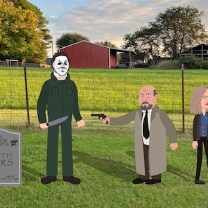Large Halloween Movie Themed Yard Art
