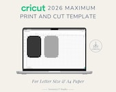 Cricut 2026 Maximum Print and Cut Size Template | Save Paper Materials Efficiently | Perfect for Cricut Cutting Machine Projects