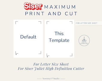 Cricut 2025 Maximum Print and Cut Size Template | Save Paper Materials Efficiently | Perfect for Cricut Cutting Machine Projects
