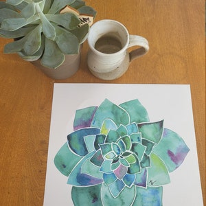 Succulent Watercolor Print