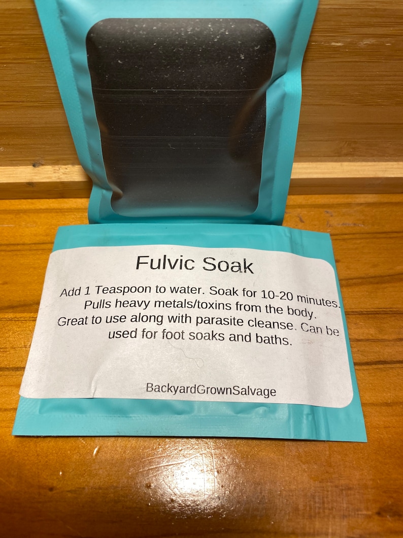 Fulvic Soak Foot Soak Bath Detox Heavy Metals 2oz & 5 Etsy
