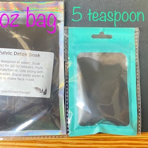 Fulvic Detox Soak * Heavy Metals * Bath soaks * Foot soaks * Parasites * Minerals