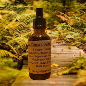 チャガ ダブルエクストラクションチンキ 2オンス アンバーボトル