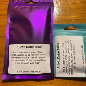 Fulvic Detox Soak parasite heavy metal toxins foot soak bath soak image 4