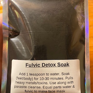 Fulvic Detox Soak parasite heavy metal toxins foot soak bath soak image 2