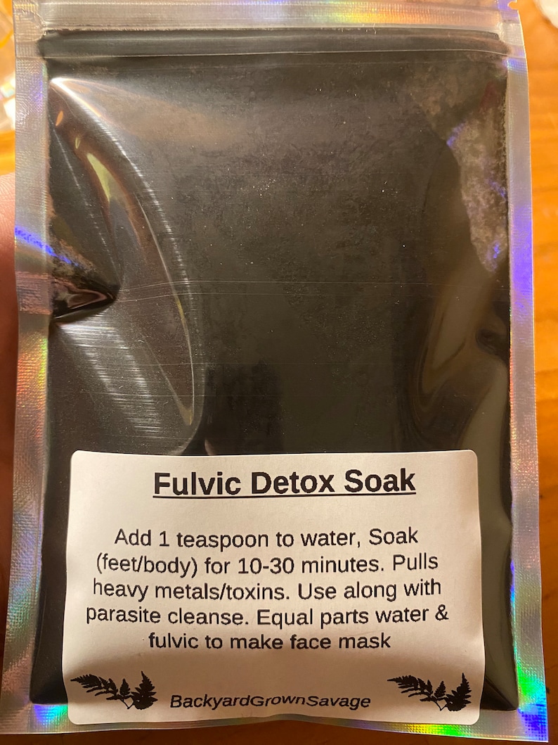 Fulvic Detox Soak parasite heavy metal toxins foot soak bath soak image 2