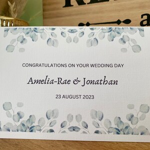 Tarjetas de boda personalizadas, tarjetas de boda, tarjetas personalizadas, tarjeta de recuerdo, tarjeta de felicitación, tarjeta para el Sr. y la Sra., tarjeta personalizada