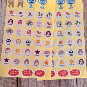 Lot d'autocollants mats motivants, récompenses pour parents, récompenses pour tâches ménagères (lot de 37), autocollants récompenses pour enfants, bonne conduite