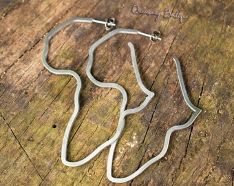Map of Africa earrings, Hypoallergenic, Motherland earrings, Afrocentric, lightweight, The best gift!