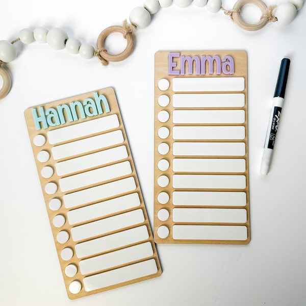 Personalized Magnetic Chore List | Reusable Kids To-Do Board