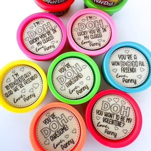 Lot de cadeaux pour la Saint-Valentin Play-Doh | Saint-Valentin personnalisé pour enfants | Cadeaux sensoriels | Saint-Valentin sans bonbons | Six modèles différents