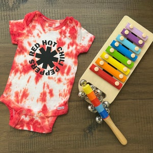 Red Hot Chili Peppers Tie Dye Onesie Bodysuit image 1