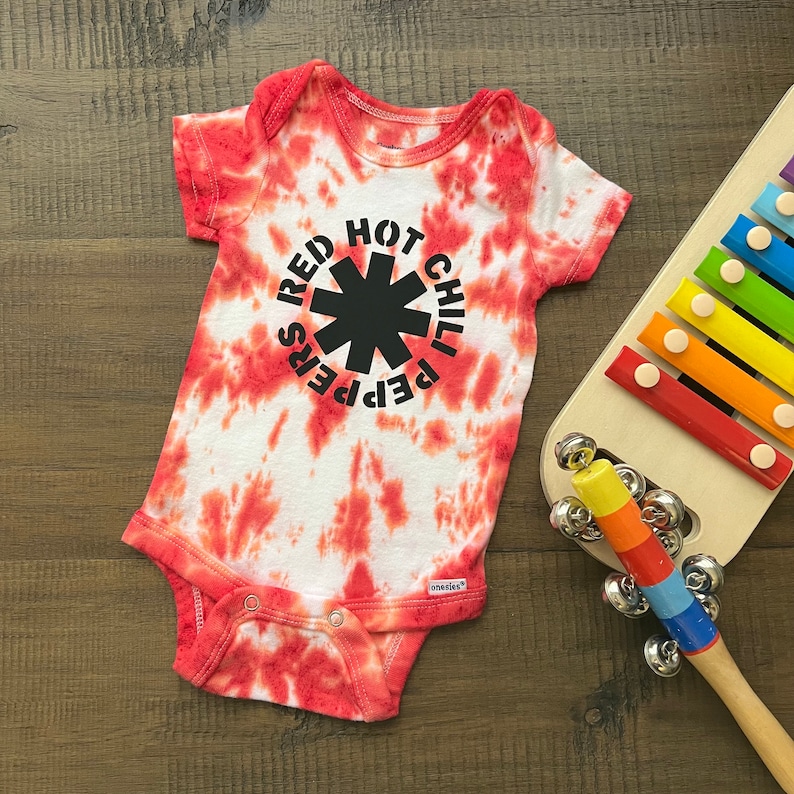Red Hot Chili Peppers Tie Dye Onesie Bodysuit image 3