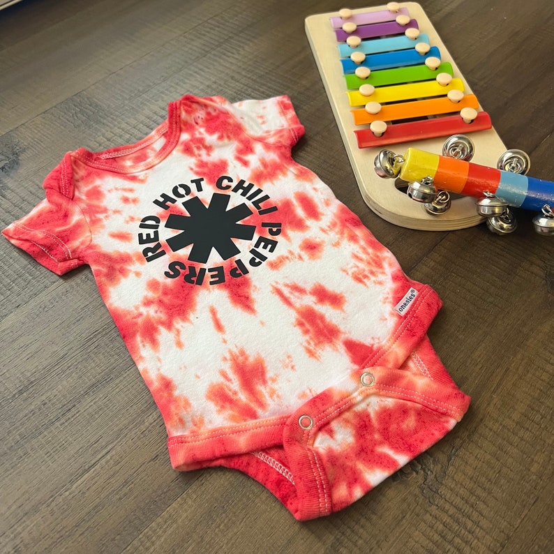 Red Hot Chili Peppers Tie Dye Onesie Bodysuit image 2