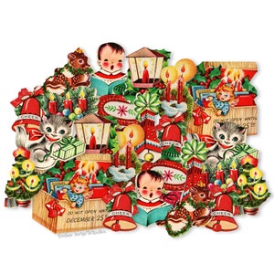 Vintage Christmas Seals High-Quality Laser Reproductions Size of Cuts Vary From 1.25'' - 2"