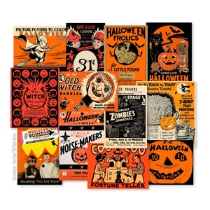 Vintage Halloween Images 12 Piece Assortment Size of Cuts Vary From 2" - 3" High-quality Laser Reproductions / Set II