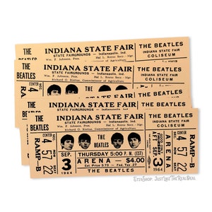 The Beatles 1964 Konzertkarte Reproduktionen