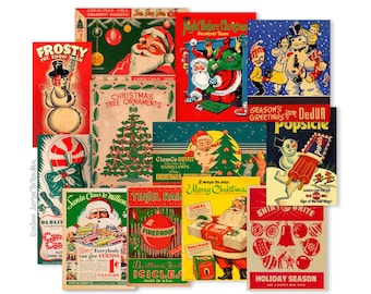 Vintage 12 Piece Christmas Snapshots High-quality Laser - Etsy