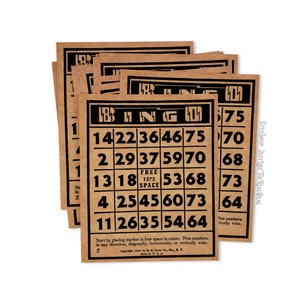 Bingo Cards High Quality Laser Reproductions