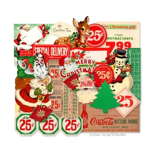 Vintage Christmas Ephemera 20 Piece Set High-Quality Laser Reproductions