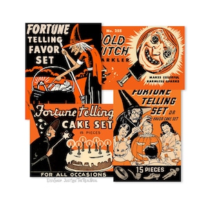 Vintage Halloween Prints, High-Quality Laser Prints Only. Perfect for Wall Art, Size of Prints Vary Slightly