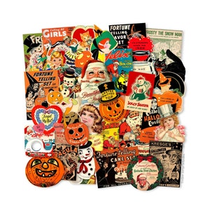 Vintage Pack Paper Die Cuts, Printed Vintage Paper Embellishments and Decorations High-Quality Laser Reproductions Cuts Vary 3"-1.5"