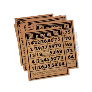 Reproducciones láser de alta calidad de tarjetas de bingo imagen 2