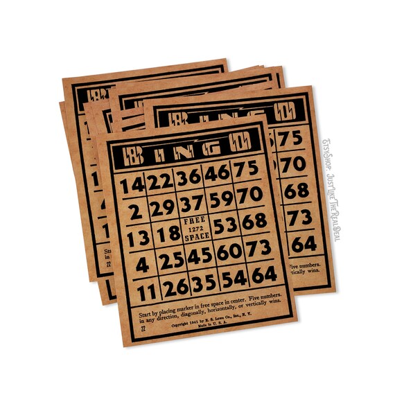 Cartones de bingo de alta calidad