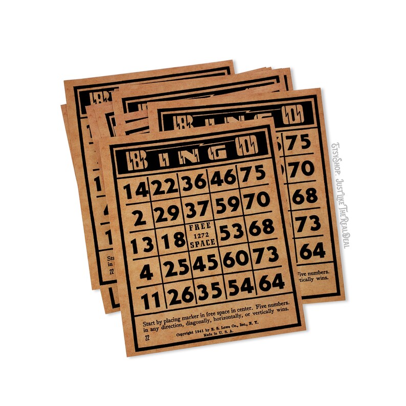 Reproducciones láser de alta calidad de tarjetas de bingo imagen 2