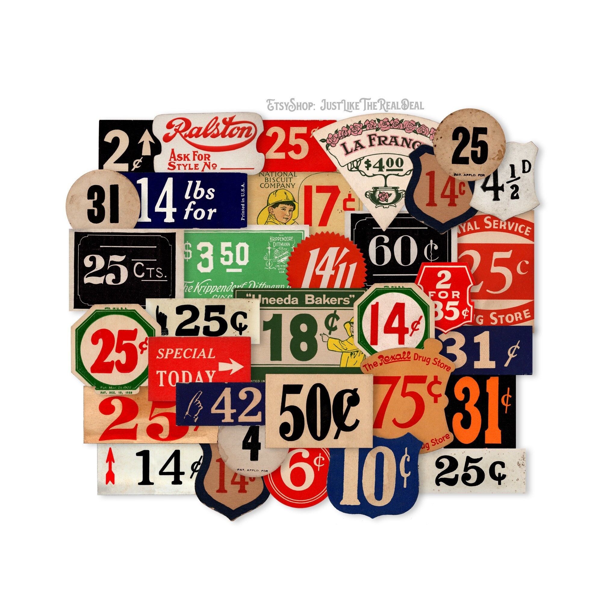 Vintage Price Tags Stock Photo - Download Image Now - Retro Style