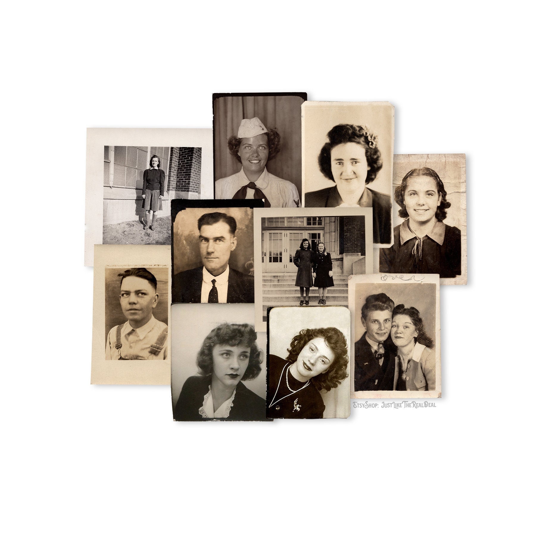 Vintage Portrait Photos High-Quality Laser Reproductions
