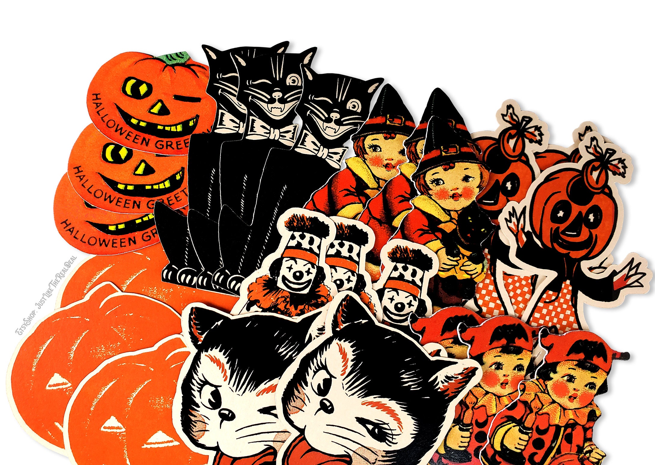 Vintage Halloween Die Cut Highquality Reproductions Size of Etsy